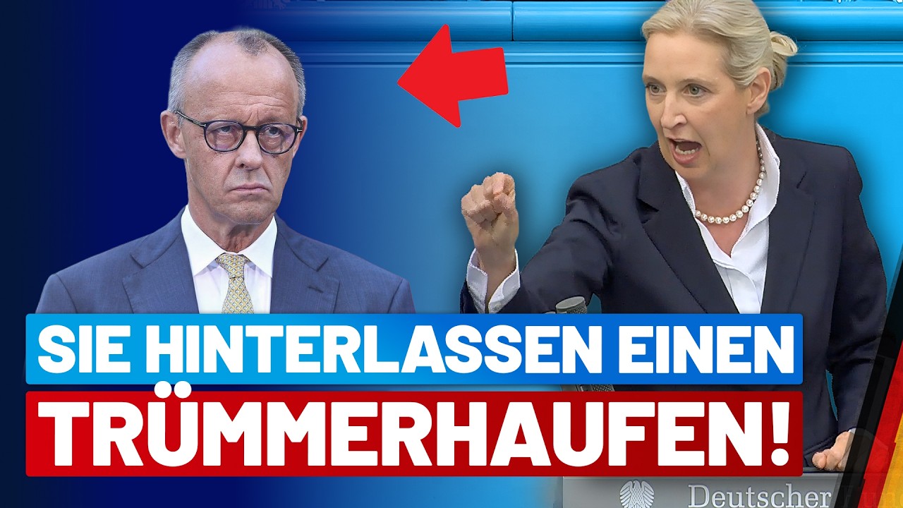 Weidel rechnet im Bundestag knallhart mit Merz ab!