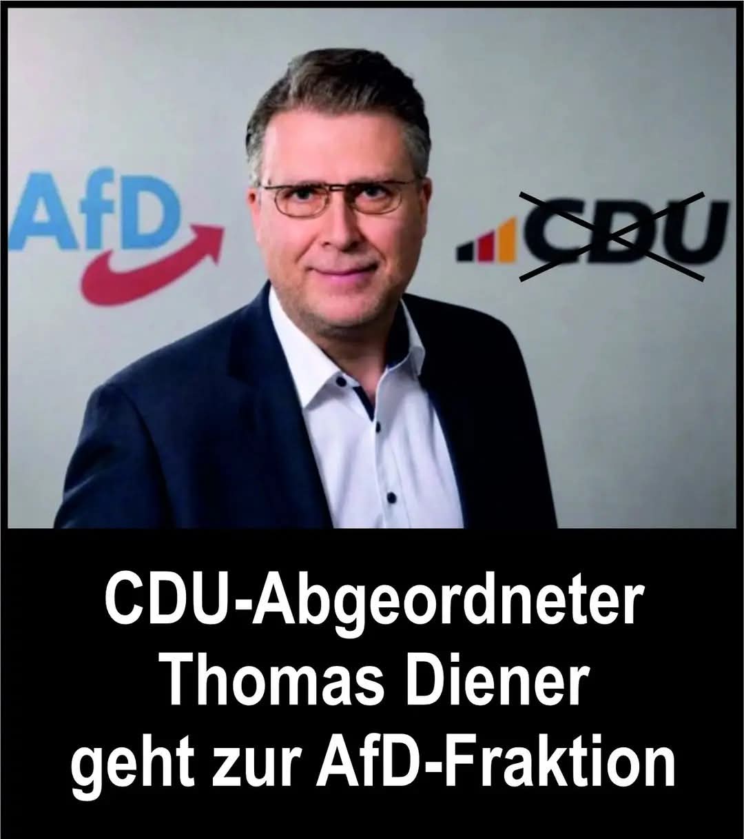 Paukenschlag vor Landtagswahl: CDU-Abgeordneter Thomas Diener wechselt zur AfD-Fraktion