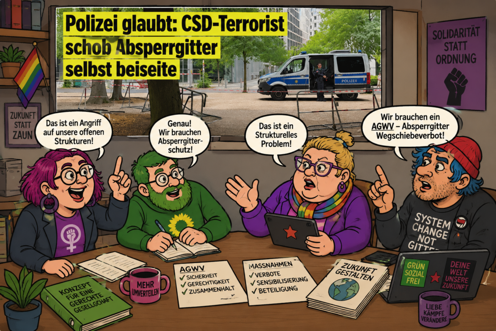 Nach CSD-Anschlag: Politiker fordern Absperrgitterwegschiebeverbot (AGWV)