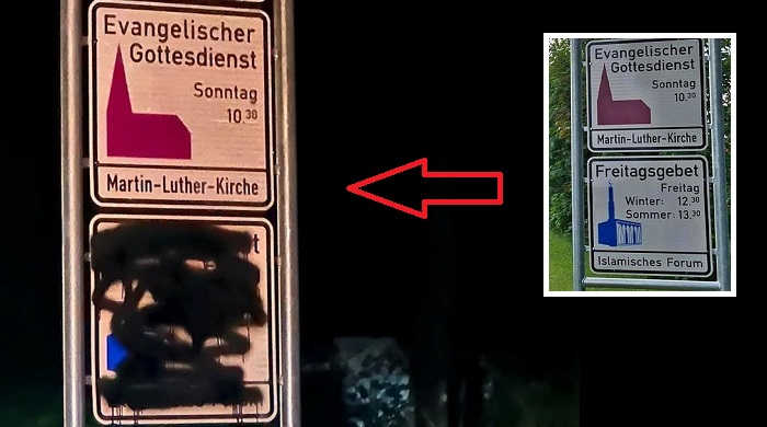 Penzberg: Islamisches Gebetszeitenschild nach vier Tagen übersprüht